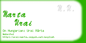 marta urai business card